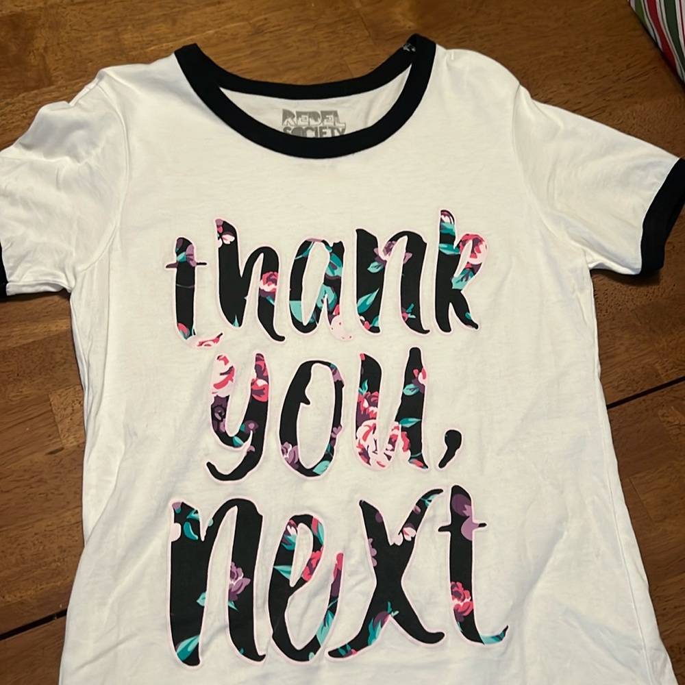 Rebel Society size medium T-shirt thank you next